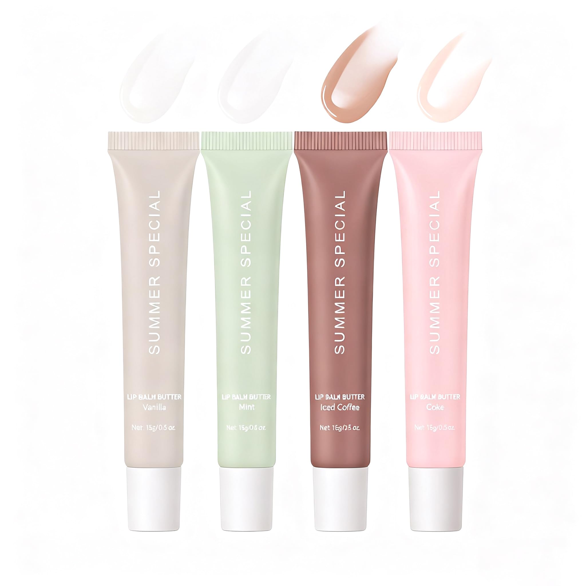 YumSova 4PCS Summer Lip Gloss Lipstick, Containing Natural Oils And Fruit Extracts, Can Soothe And Soften Dry Lips, Keep Moisture For A Long Time, And Is Not Sticky (4PCS) YumSovaAu supplements