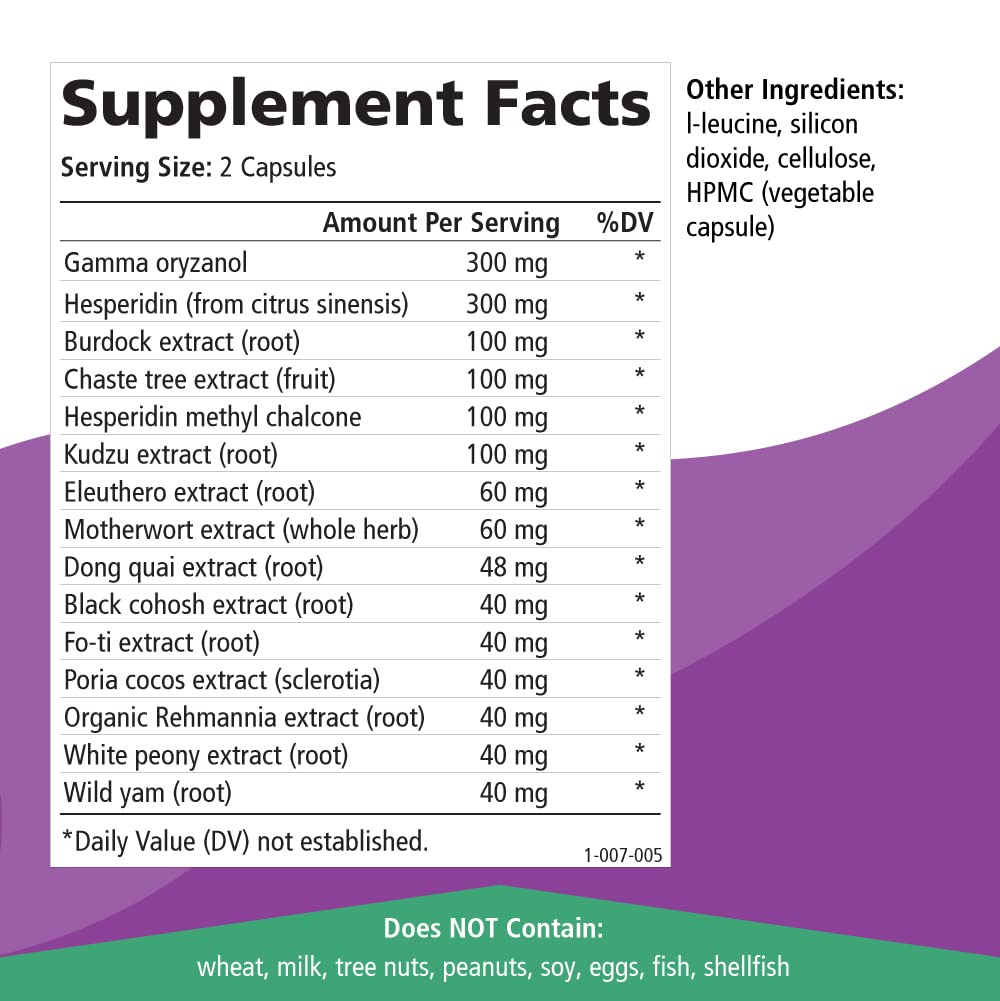 Pure Essence Labs Transitions Vitamins for Women, Natural Menopause Relief Supplement to Promote Hormone Balance, Reduce Hot Flashes, Mood Swings & Night Sweats, 60 Capsules PURE ESSENCE LABSAu supplements