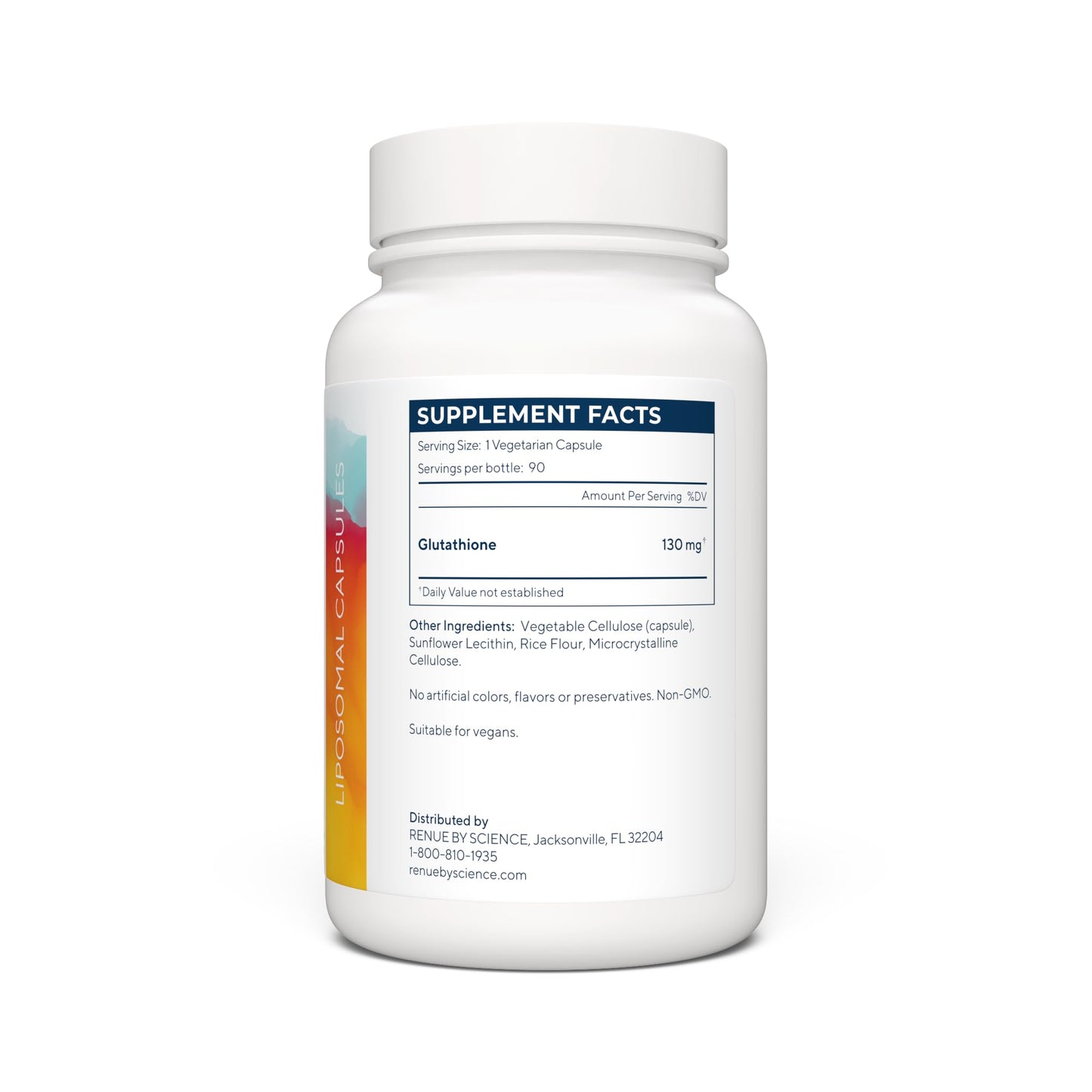 Renue By Science Glutathione | High Strength Supplement | 90 Liposomal Capsules - 130mg Glutathione per Serving | | Non-GMO | Made in The USA & Third-Party Tested Renue By ScienceUS supplements