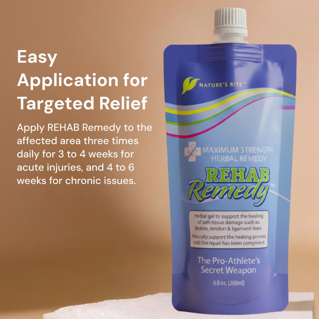 Nature's Rite Rehab Remedy Gel, 6.8 OZ (200ML), Soothing, Fast Acting, Non-Greasy Muscle Relief with Natural Ingredients Nature's RiteAu supplements