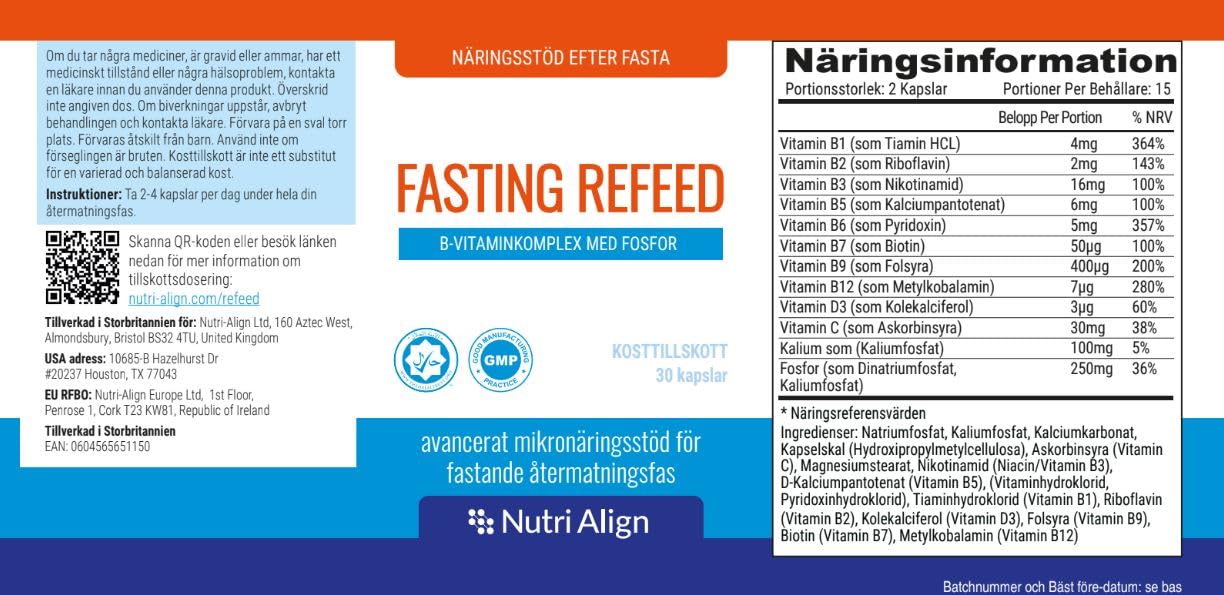 Nutri-Align Fasting Refeed Multivitamin | 30 Fasting Multi Vitamin Capsules | Multivitamin for Men & Women | Vitamin B Complex, Phosphorus & Vitamin D & C Fasting Multivitamins | Gluten Free Nutri-AlignAu supplements