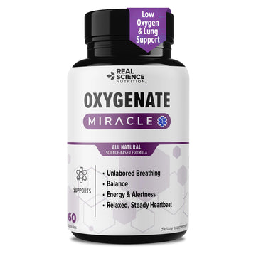 Real Science Oxygenate Miracle – Daily Lung & Circulation Support Supplement for Breathing Comfort and Energy – Supports Respiratory Function and Overall Wellness, 60 Caps Real Science NutritionAu supplements