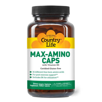 Country Life Maxi-Amino 16 Amino Acids 90 Capsules Gluten Free Country LifeAu supplements
