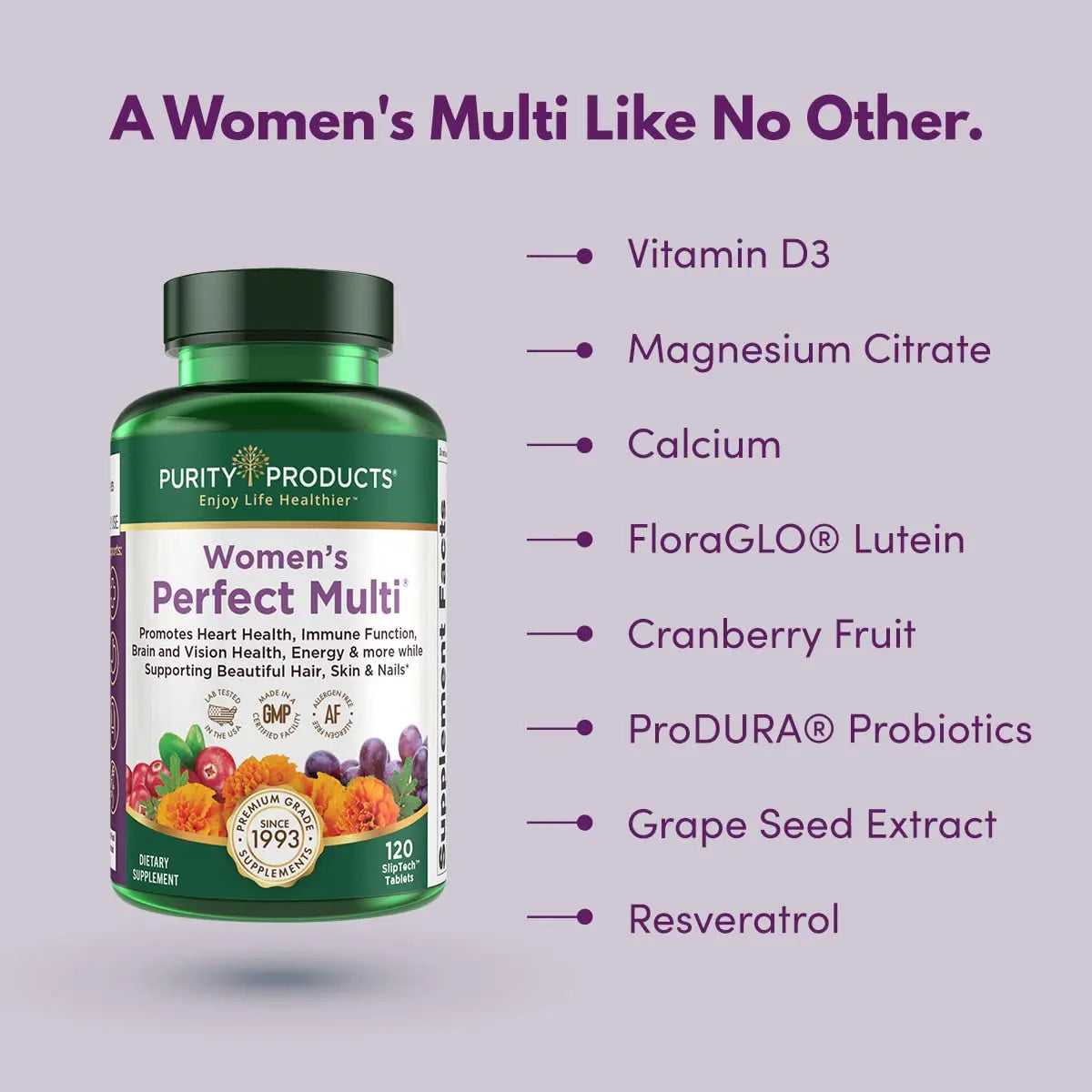 Purity Products Women’s Perfect Multi Balanced Multivitamin - Supports Urinary Tract Health, Immune, Bone + Muscle, Hair, Skin, Nails Purity ProductsAu supplements