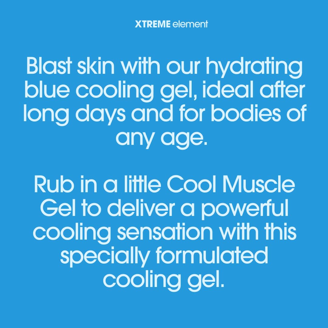 Xtreme Element Cool Blue Muscle Gel | Workouts Muscle Cooling Essential Oils for Smooth Body, Muscle Gel to Attain Flexible Joints, Soothe and Healing Gel | Natural, Plant-Based, and Cruelty-Free Xtreme ElementAu supplements