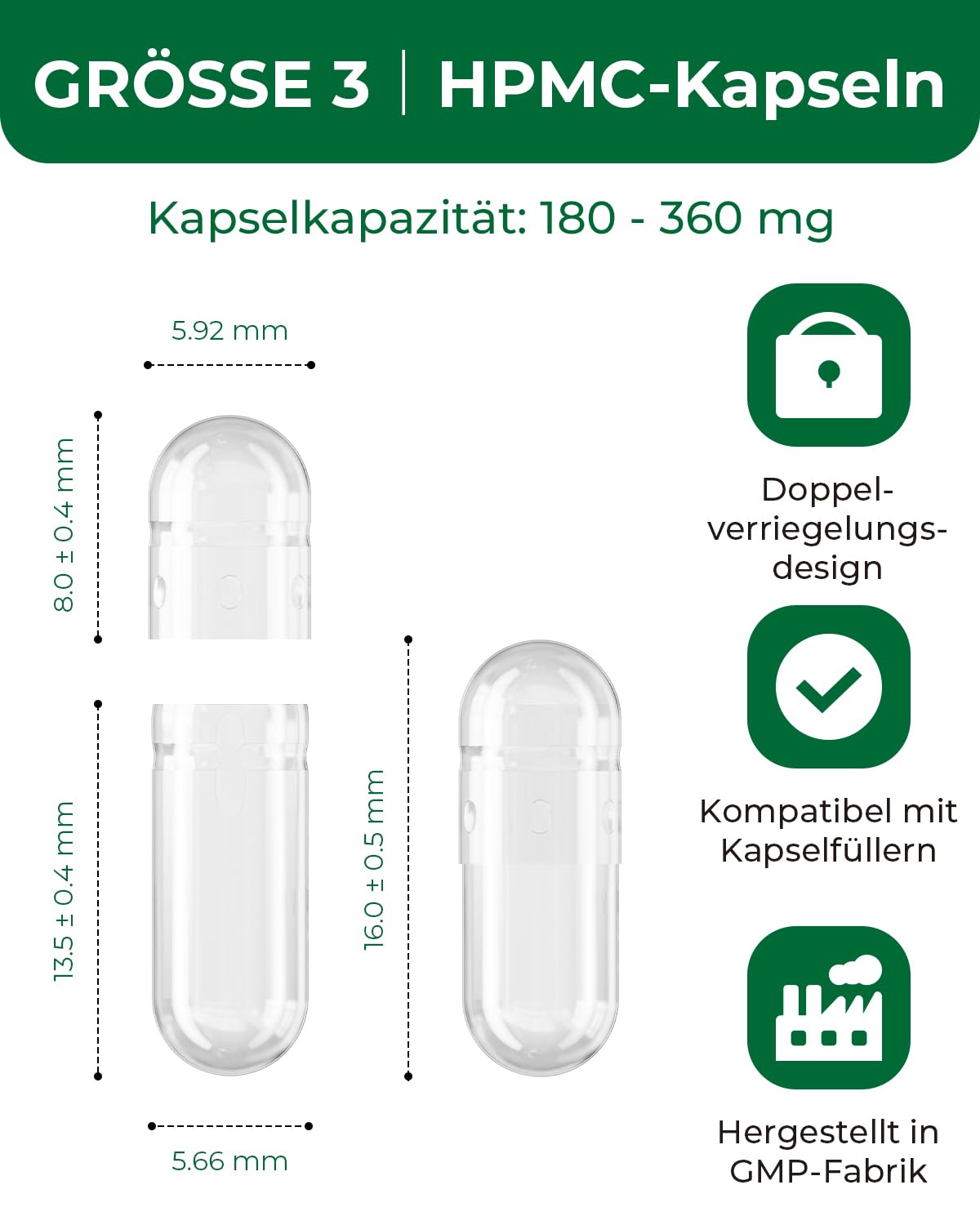 MéipaLien HPMC Empty Capsules Size 3-200 Clear Count Pill Capsules Empty - Plant-Based Cellulose | Vegetarian, Halal, Non-GMO | for DIY Supplement & Herbal Filling MéipaLienAu supplements