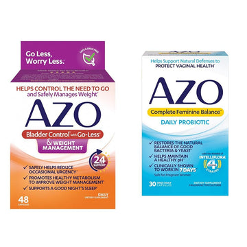 AZO Bladder Control with Go-Less® & Weight Management Dietary Supplement & Complete Feminine AZOAu supplements