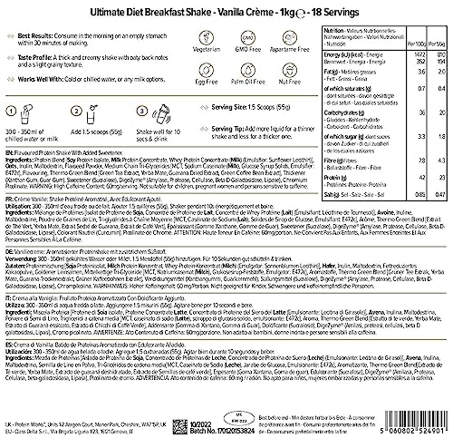 Protein Works - Ultimate Diet Breakfast Shake | Low Calorie Breakfast Shake | Low Sugar High Protein Breakfast Protein WorksAu supplements