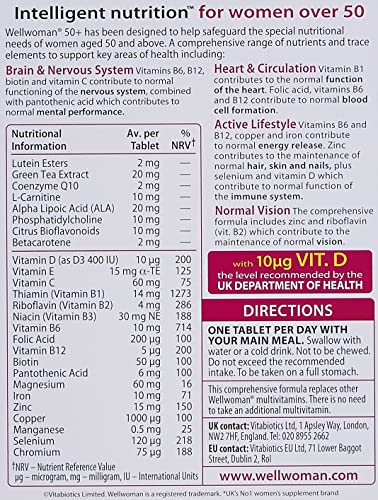 Vitabiotics Wellwoman 50+, 30 Tablets, Pack of 1 VitabioticsUS supplements