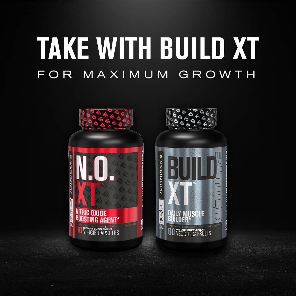 Jacked Factory Muscle Builder Supplement Stack - Build-XT Muscle Builder & N.O. XT Nitric Jacked FactoryUS supplements