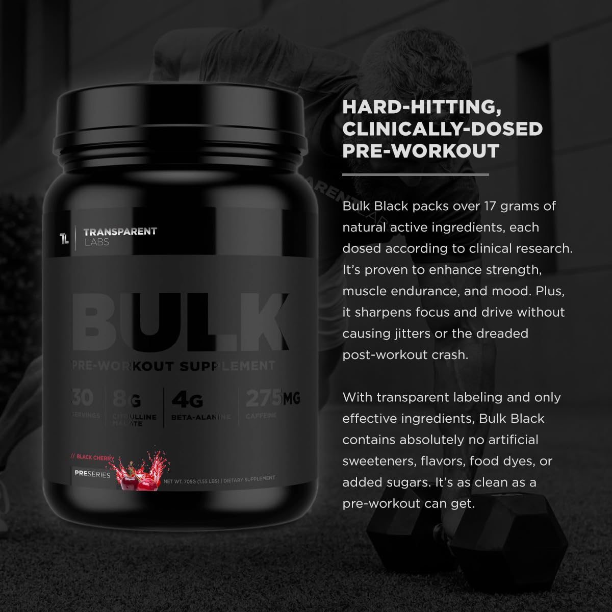 Transparent Labs Bulk Black - Sour Gummy - 30 Servings Transparent LabsUS supplements