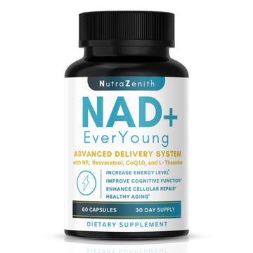 NAD+ Supplement with Nicotinamide Riboside (NMN Alternative), CoQ10 & Resveratrol – 60 Capsules for Healthy Aging Support, Energy Boost & Cognitive Function Enhancement – Cellular Renewal & Vitality Arazo NutritionAu supplements