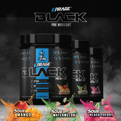 eFlow Nutrition Enrage Black High Stimulant Pre Workout Supplement - Preworkout Powder eFlow NutritionUS supplements