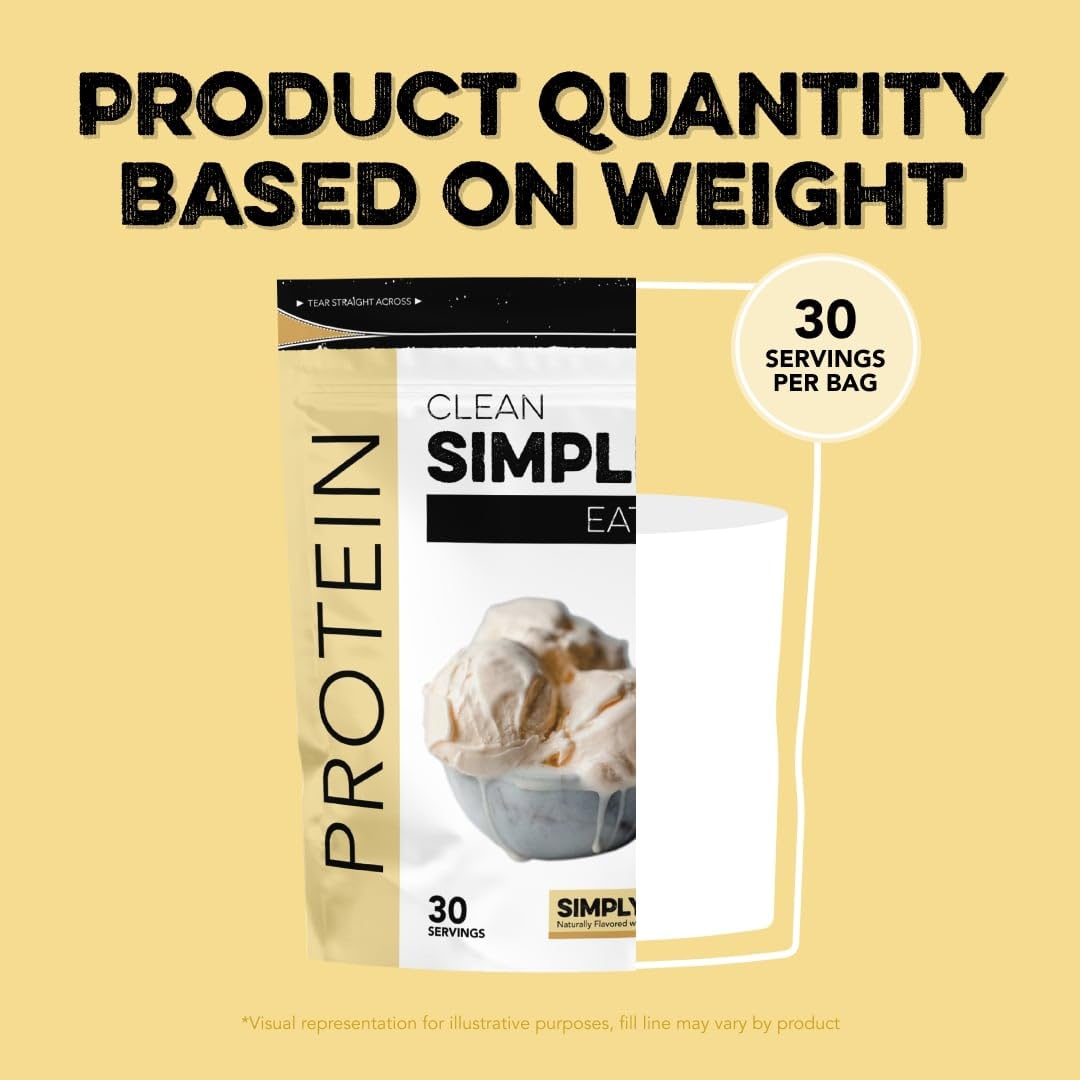 Clean Simple Eats Simply Vanilla Whey Protein Powder, Natural Sweetened and Cold-Proce Clean Simple EatsUS supplements
