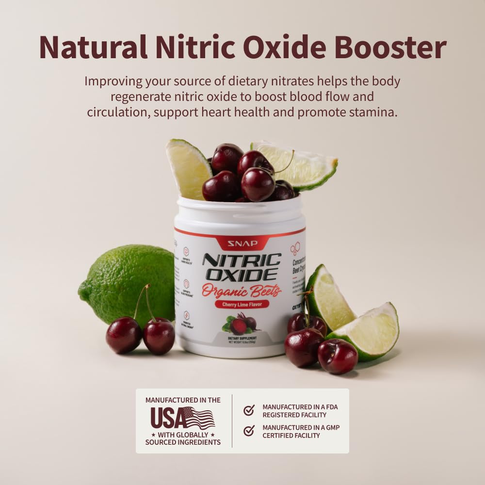 Snap Supplements USDA Organic Beet Root Powder, 3-in-1 Nitric Oxide Supplement Snap SupplementsAu supplements