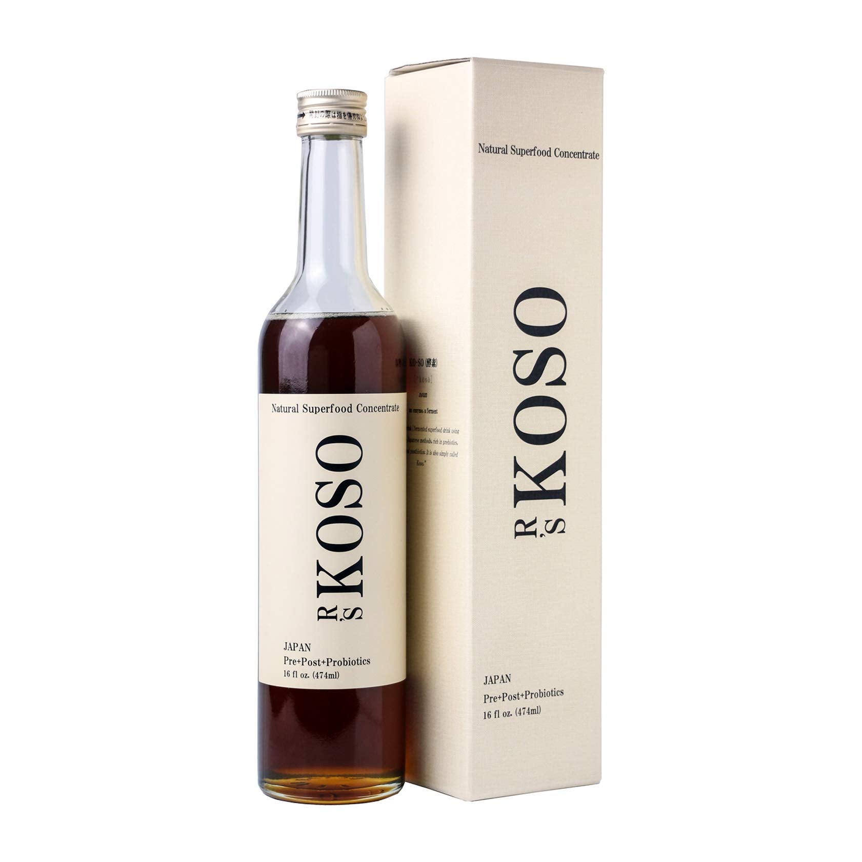 R's KOSO 3-Day Cleanse Japanese Enzyme Drink Rich in Postbiotics, Probiotics and Prebiotic, Made from 100+ Vegetables ＆ Fruits - Natural Support for Better Digestion & Gut Health + Detox - 16oz R's KOSOAu supplements
