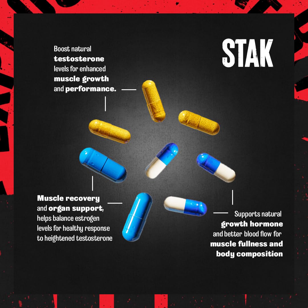 Animal Stak – Complete Natural Hormone Booster Supplement with Tribulus – Natural Testosterone Booster for Athletes – Contains Estrogen Blockers – 1 Month Cycle AnimalAu supplements