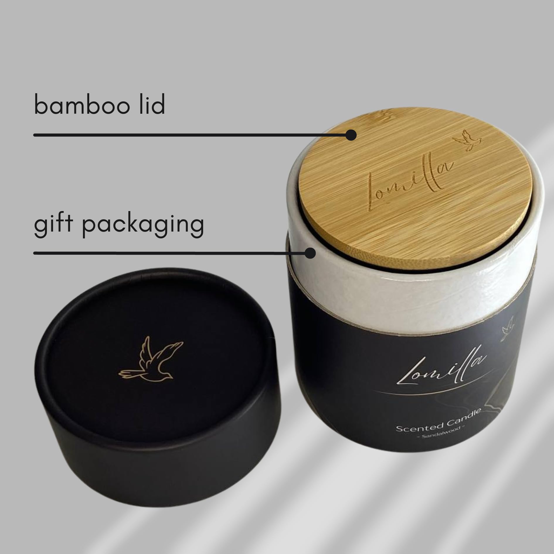 100% Natural Soy Wax Candle, Valentines Day Gifts for Women & Men, Candles for Home LomillaAu supplements