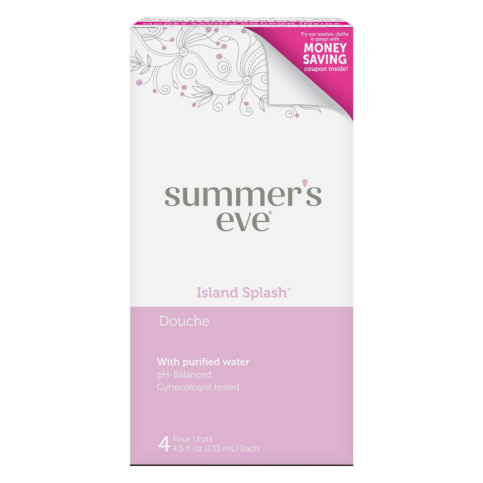 Summer's Eve Douche, Vaginal Douche for Women, Island Splash, 4 Units, 4.5 Oz Each, 1 Pack Summer's EveAu supplements