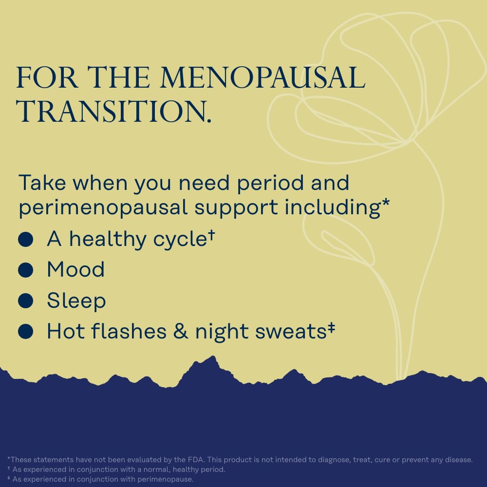 SOLARAY Perimenopause her Life Stages - Perimenopause Supplements Women - Hot Flashes, Menopause Support - Saffron and Chasteberry - Made Without Hormones - 60-Day Guarantee - 30 Servings, 60 VegCaps SOLARAYAu supplements