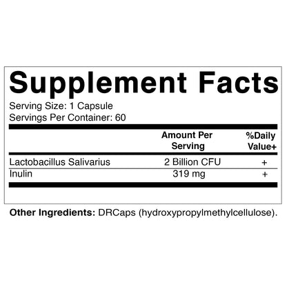 Vitamatic Lactobacillus Salivarius 2 Billion per DR Capsule - 60 Count - Digestive Support VitamaticUS supplements