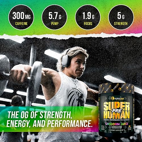 ALPHA LION Superhuman Pre Workout Powder, Beta Alanine, L-Taurine & Tri-Source ALPHA LIONAu supplements