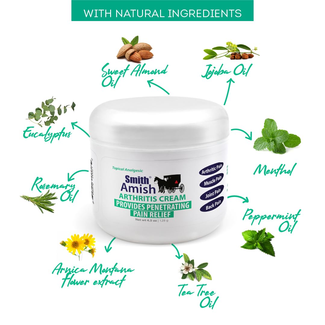 Smith Amish Arthritis Cream. Soothing and Cooling. 4.5 oz jar Smith AmishAu supplements