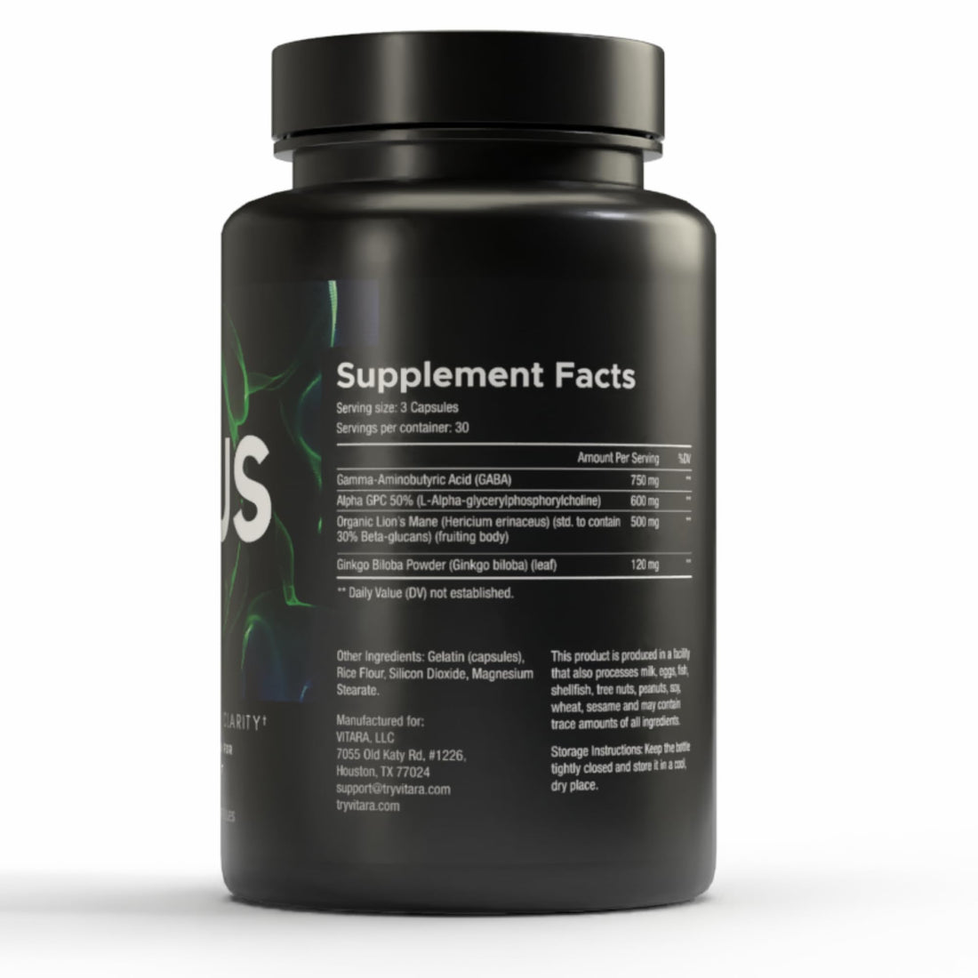 VITARA Focus First– Calm, Clear, Mental Focus Nootropic | Brain Support with Alpha GPC, Lion's Mane, GABA & Ginkgo Biloba VITARAAu supplements