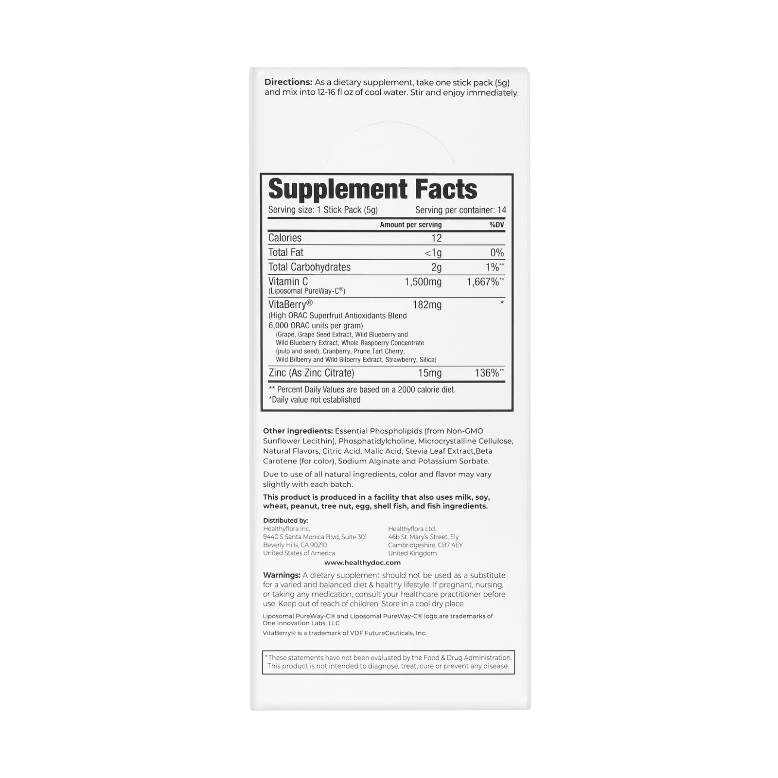 DR. NIGMA Super Vitamin C Cocktail Powder | Science-Based Beauty and Wellness | Powerful Combo of Vital Nutrients to Support Optimal Health and Vitality | 14 Servings | 2.46 oz DR. NIGMAAu supplements