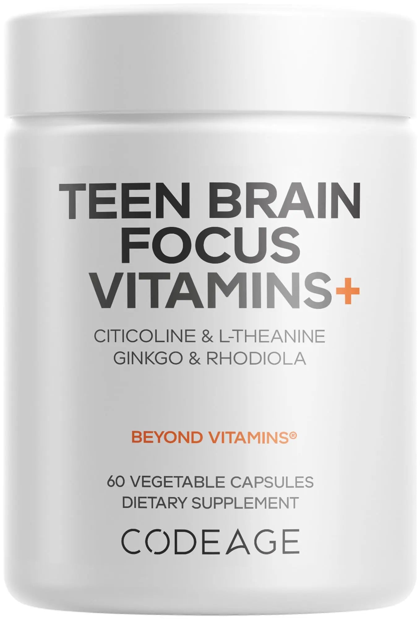 Codeage Teen Brain Focus Vitamins+ Citicoline Cognizin, L-Theanine, Ginkgo, Rhodiola, Lavender, Magnesium, Vitamin B6, B12, Folate CodeageAu supplements