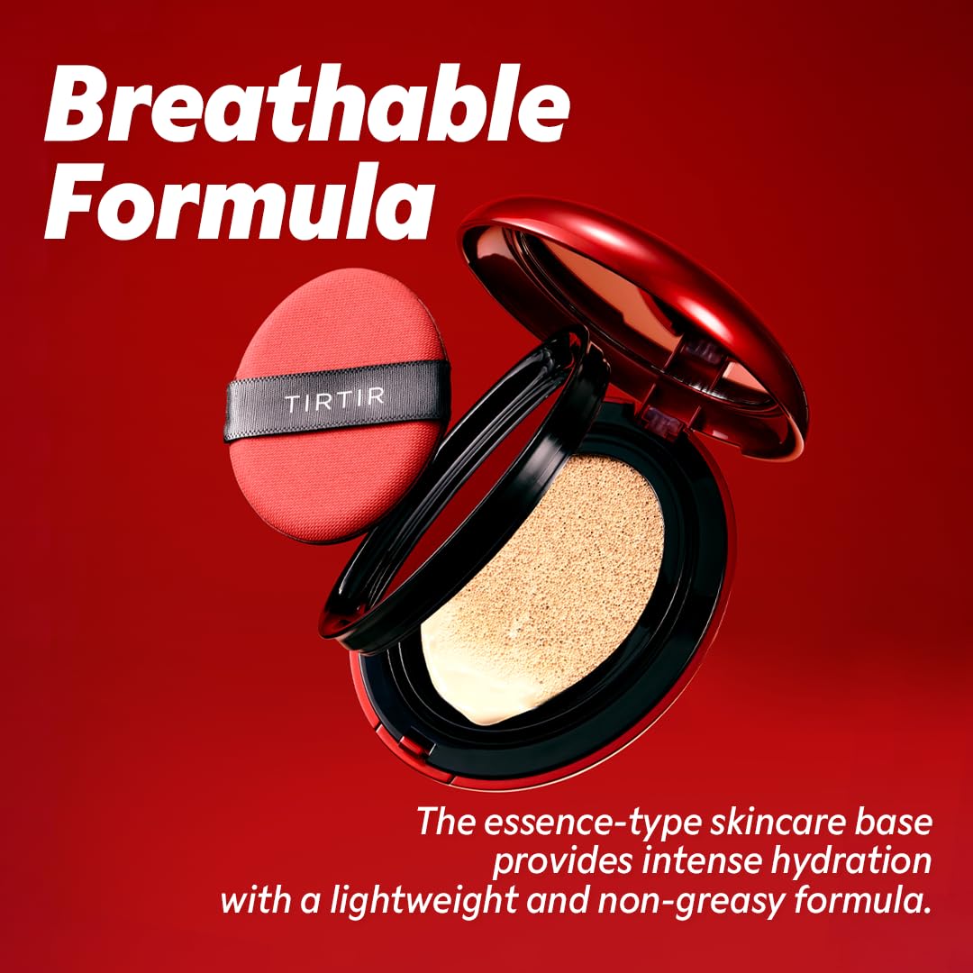 [*Mini Size*] TIRTIR Mask Fit Red Cushion Foundation | Full coverage, Weightless, Skin fit, Satin Glow Finish, Korean Makeup BB Foundation, beauty, Tattoo cover up, Buildable (#23N Sand / 0.15 Fl Oz) TIRTIRAu supplements