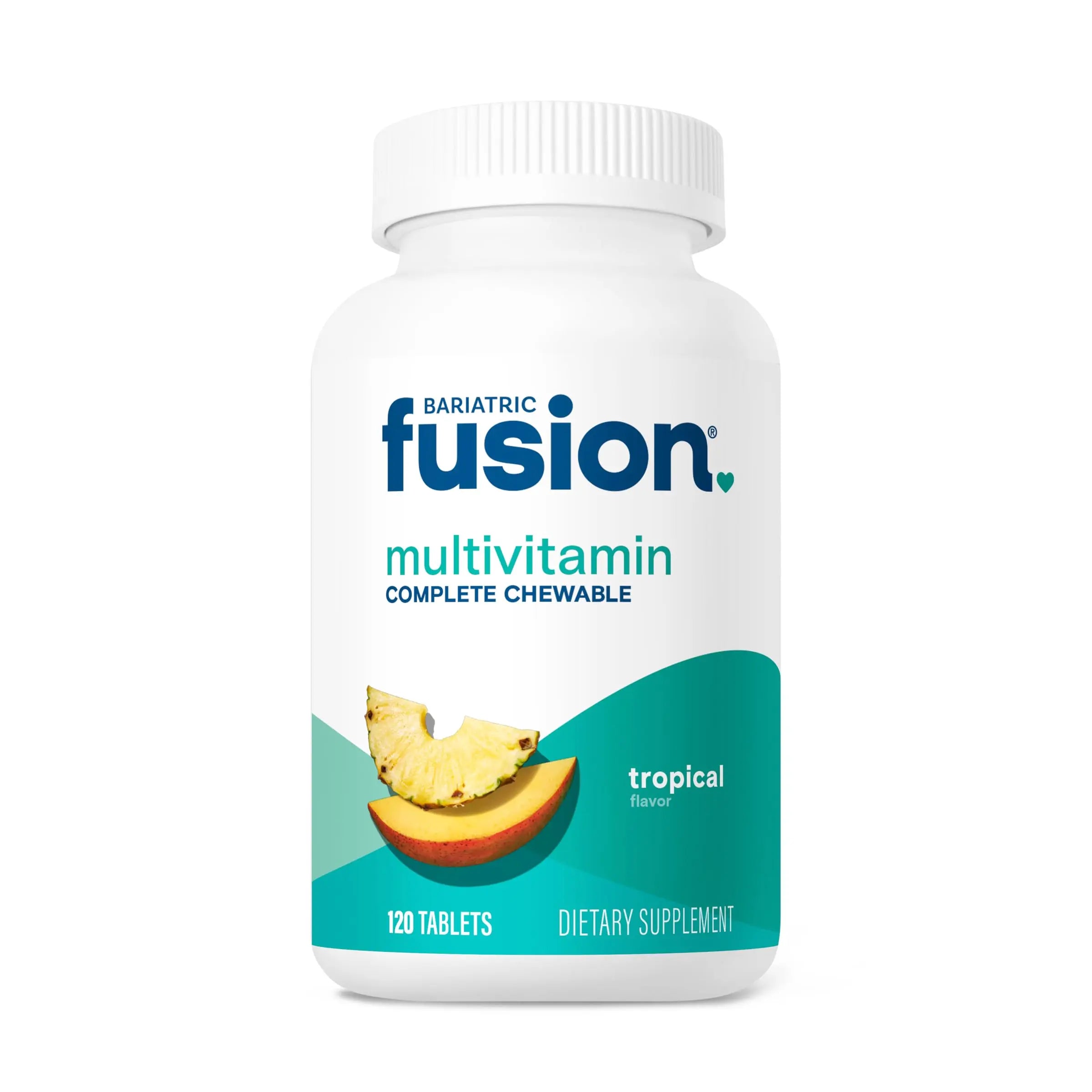 Bariatric Fusion Bariatric Multivitamin with Iron Complete Chewable | Tropical Flavor | Post Bariatric Vitamins Bariatric FusionAu supplements