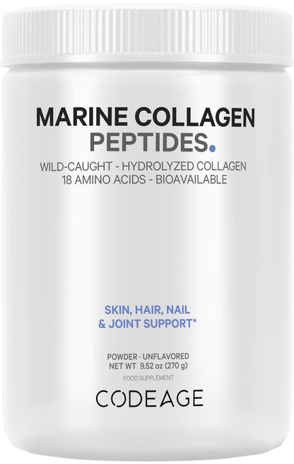 Codeage Marine Collagen Powder - Wild-Caught Hydrolyzed Fish Collagen Peptides - Type 1 & 3 Collagen CodeageUS supplements