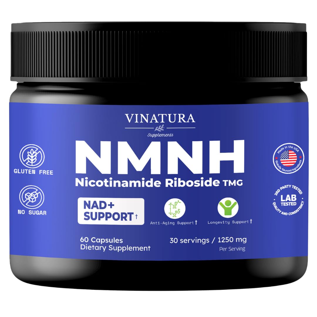 VINATURA NMNH (NMN Supplement Alternative) Nicotinamide Riboside & TMG - NAD Supplement for Anti-Aging - 60 Capsules VINATURAAu supplements