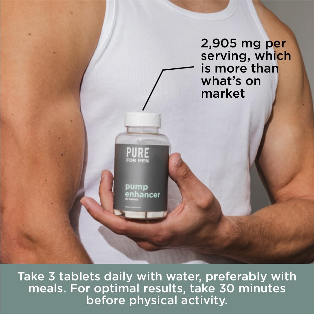 Pure for Men Pump Enhancer | Pre Workout Supplement for Muscle Pump, Stamina Pure for MenAu supplements
