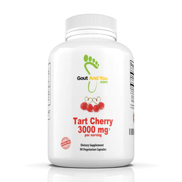 Gout and You Tart Cherry Extract | 3000 mg Per Serving | 90 Vegetarian Capsules | Gluten-Free Gout and YouAu supplements