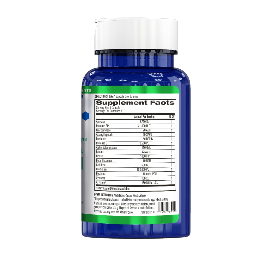BioTrust AbsorbMax Broad Spectrum Digestive Enzyme Blend, Gluten Free, Non GMO, Digestive Support for Nutrient Digestion, Absorption and Periodic BioTrustUS supplements