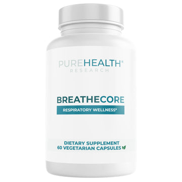 PUREHEALTH RESEARCH BreatheCore - Lung Detox for Smokers - Lung Cleanse & Support Supplement for Women & Men - Ginger Root, Ginkgo Biloba, St Johns Wort, Panax Ginseng & More - 60 Capsules PUREHEALTH RESEARCHAu supplements