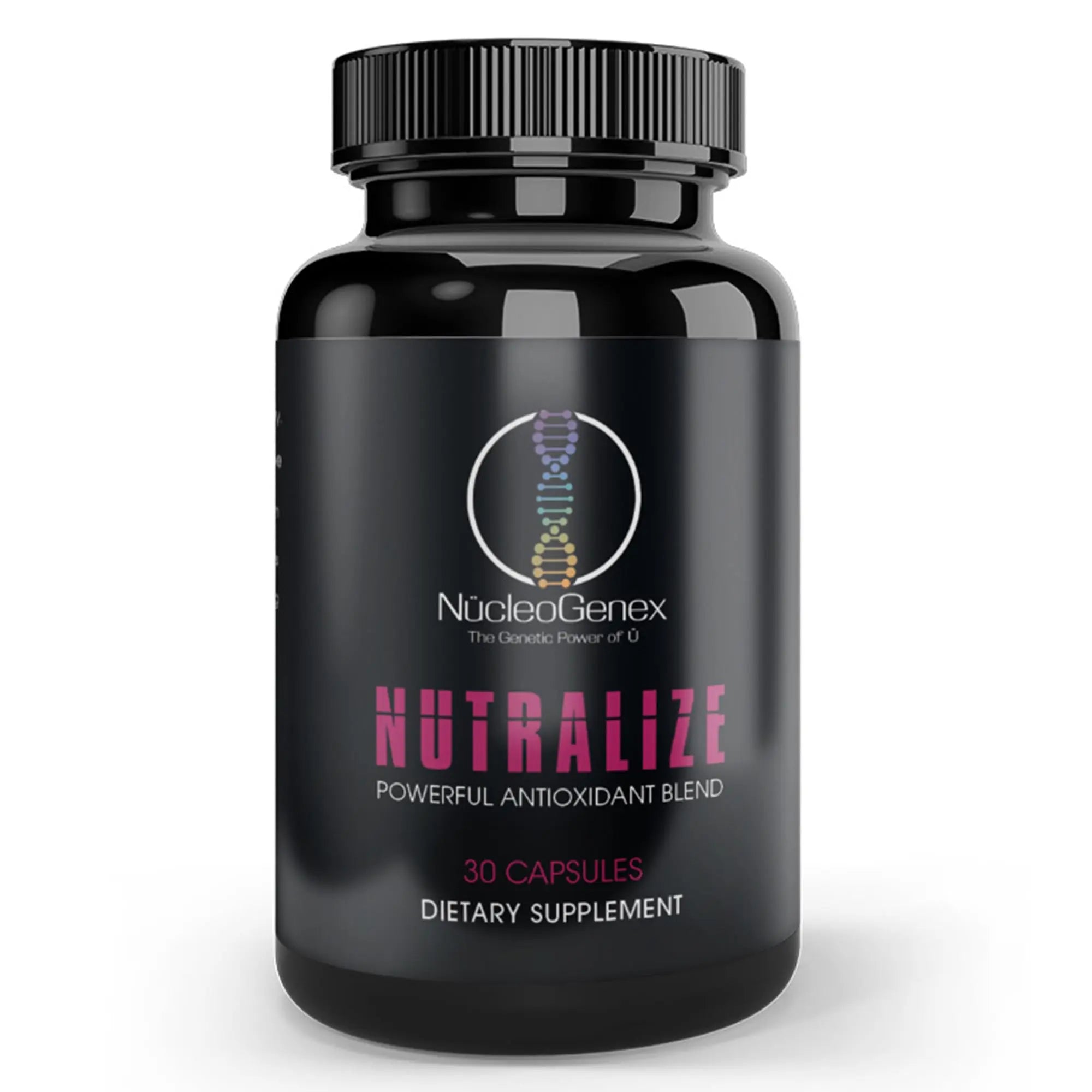 Nucleogenex - Nutralize - The Key to Supporting a Healthy Aging Process and Immune System - Potent Blend for Powerful Cell Protection - Xanthohumol, CurcuPrime, C-60 Complex, PureQQ - 30 Capsules NucleOGenexAu supplements