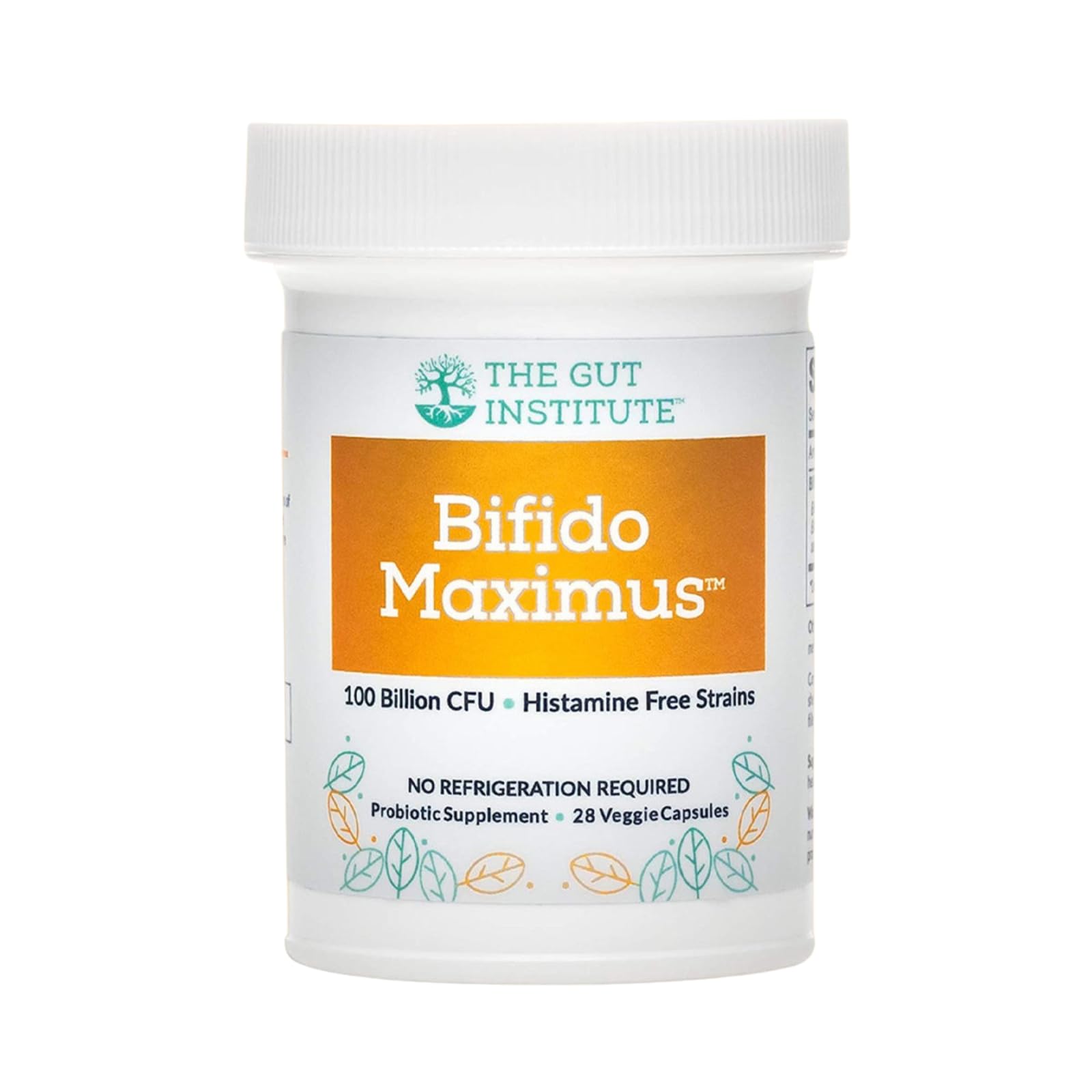 The Gut Institute Bifido Maximus Ultra High Potency Probiotics for Women and Men - Bifidobacterium longum 100 Billion CFUs - 28 ct - 7 Strains - No Histamines - No Refrigeration Needed - Made in USA The Gut InstituteAu supplements