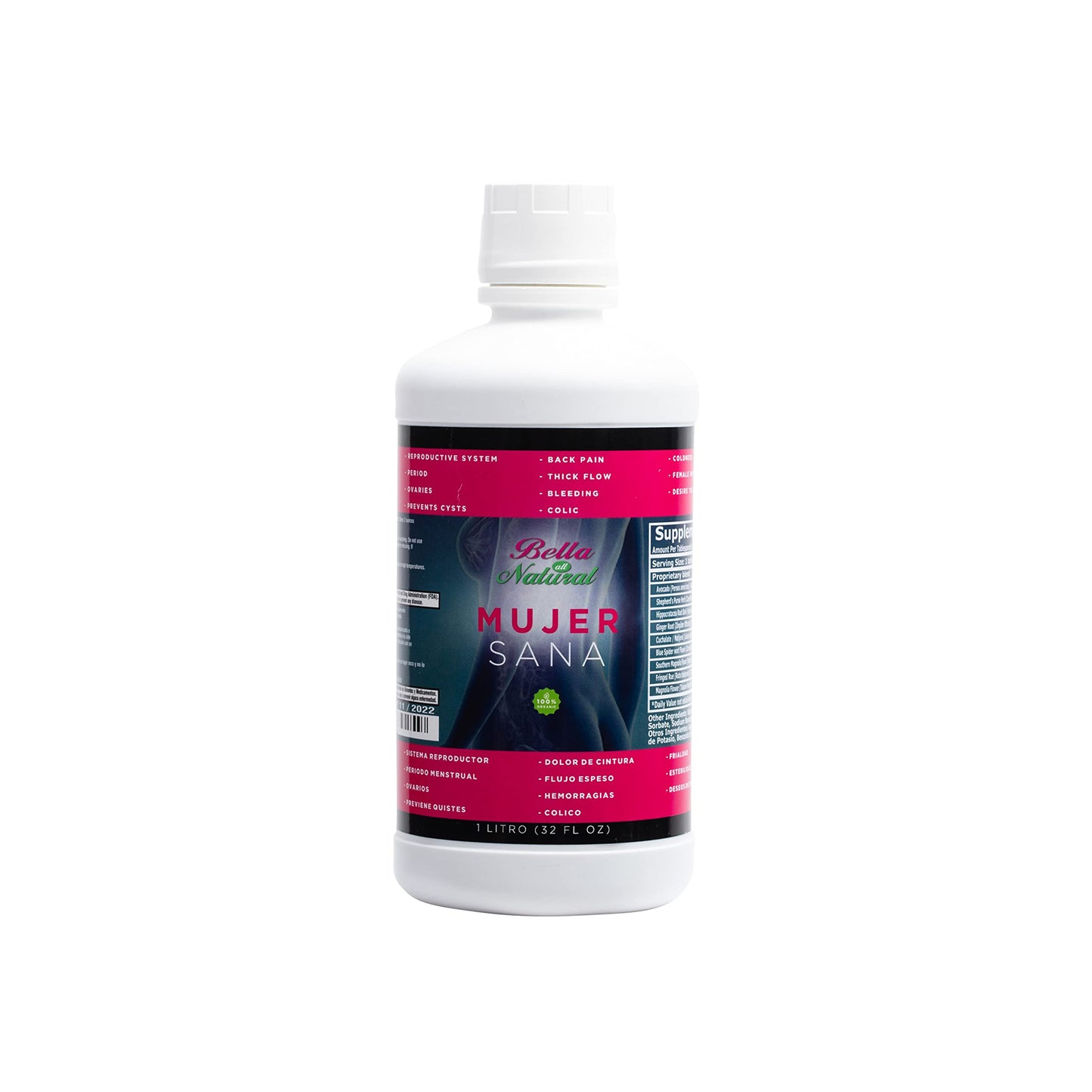 Bella All Natural Mujer Sana Healthy Woman, Hormonal imbalance, PCOS, Period Cramps Bella All NaturalUS supplements
