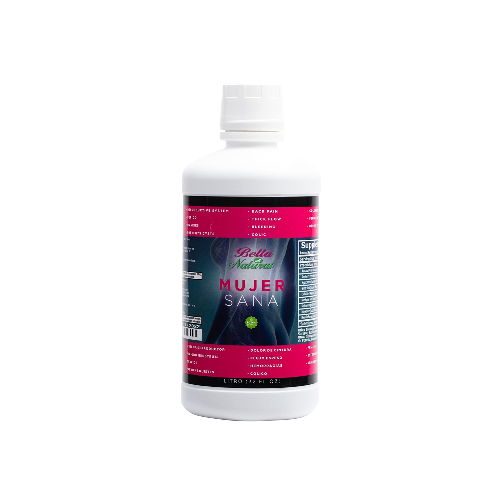 Bella All Natural Mujer Sana Healthy Woman, Hormonal imbalance, PCOS, Period Cramps Bella All NaturalUS supplements