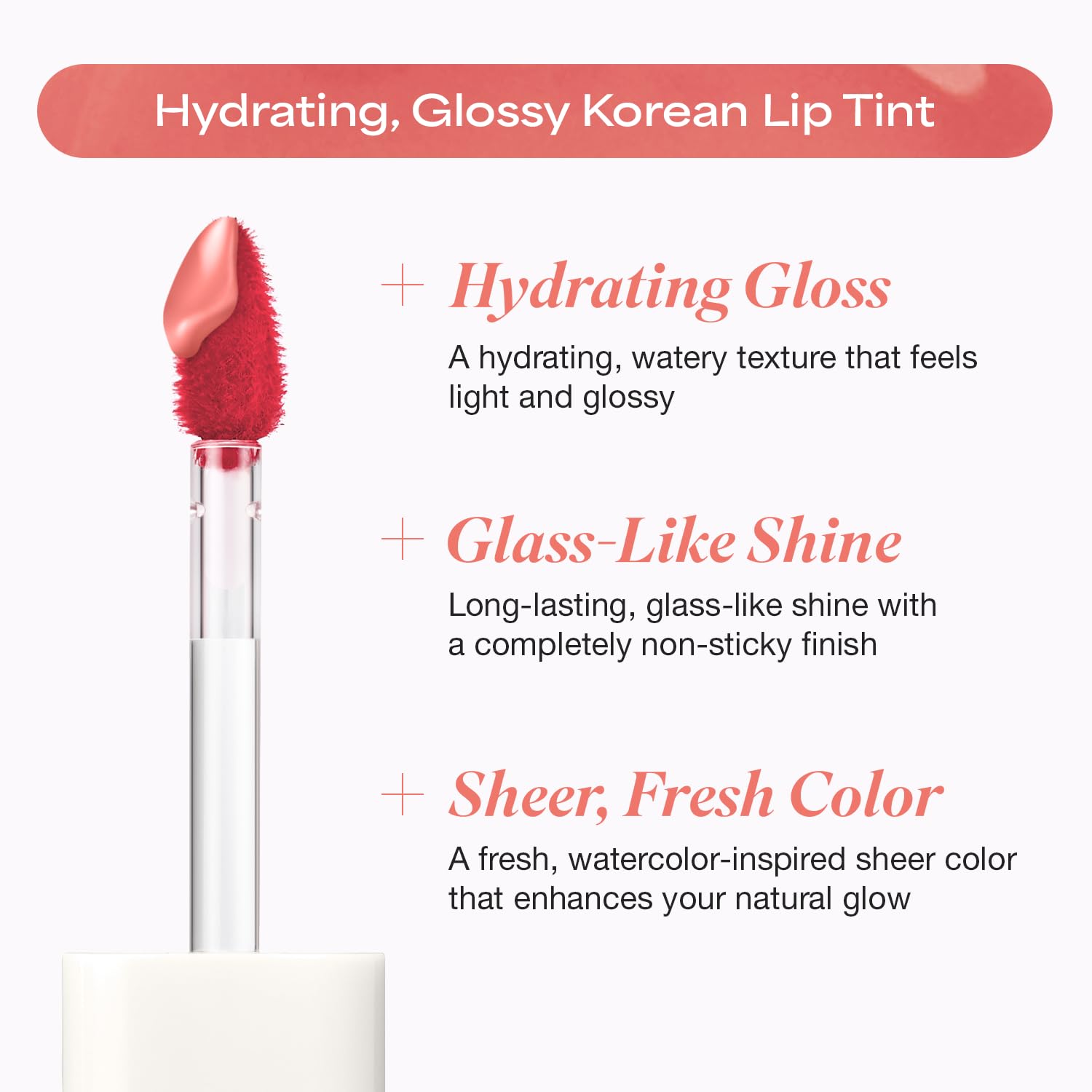 INGA Water Glow Lip Tint | Hydrating, Glossy Korean Lip Tint with Sheer Color & Glass-Like Shine | Long-Lasting, Non-Sticky Korean Lip Stain (RICH SALMON) INGAAu supplements