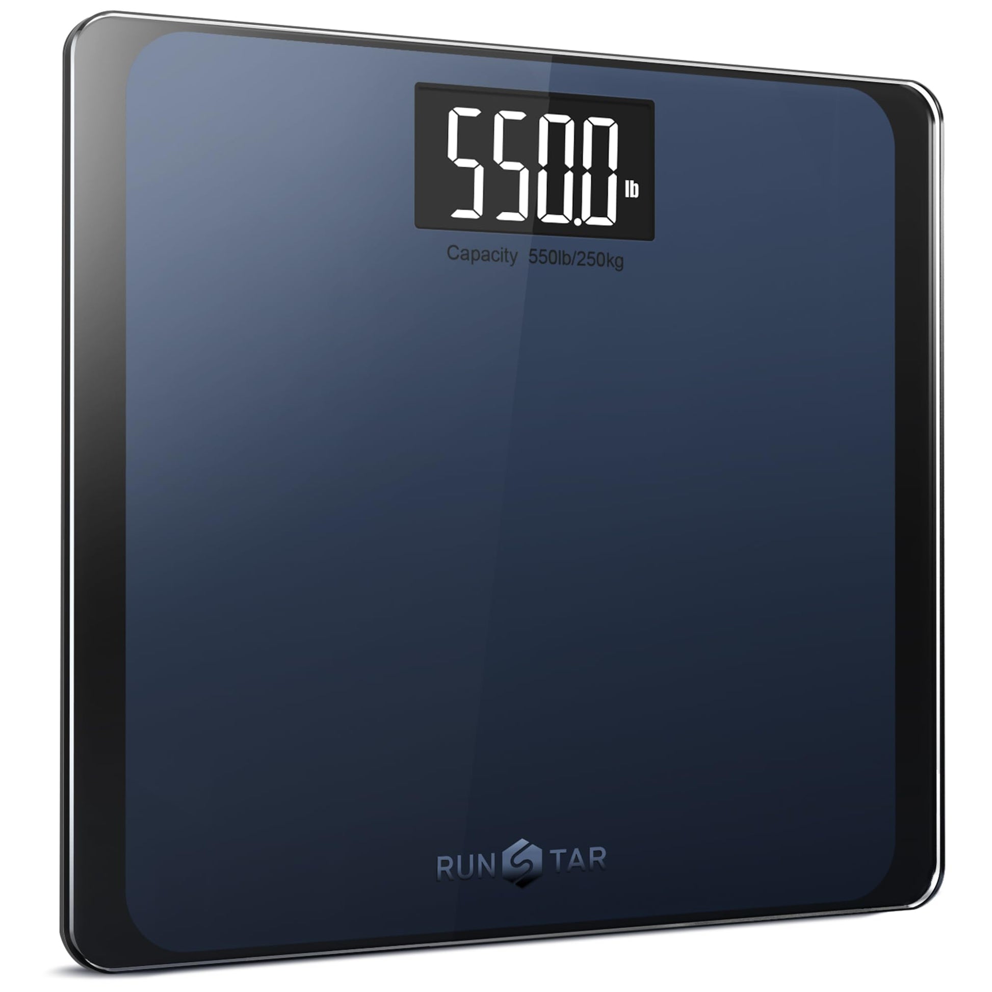RunSTAR 550lb Bathroom Digital Scale for Body Weight with Ultra-Wide Platform and Large runstarAu supplements