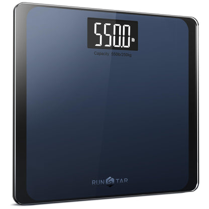 RunSTAR 550lb Bathroom Digital Scale for Body Weight with Ultra-Wide Platform and Large runstarUS supplements