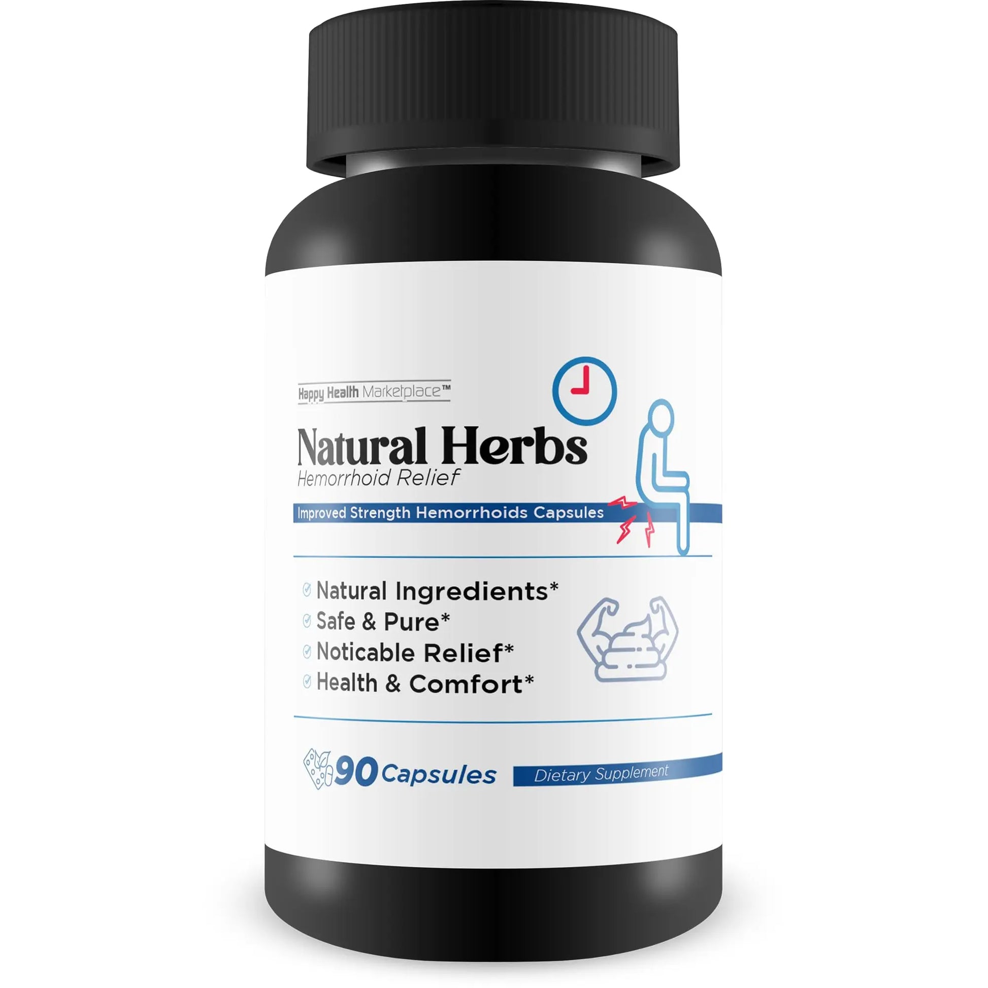 Natural Herbs Hemorrhoids Capsules - Our Best Hemorrhoid Relief Supplement - Premium Natural Herbs Strength Hemorrhoids Capsules - Hemorrhoids Natural Herbs Hemorrhoid Treatment Hemorrhoids Treatment Happy Health MarketplaceAu supplements