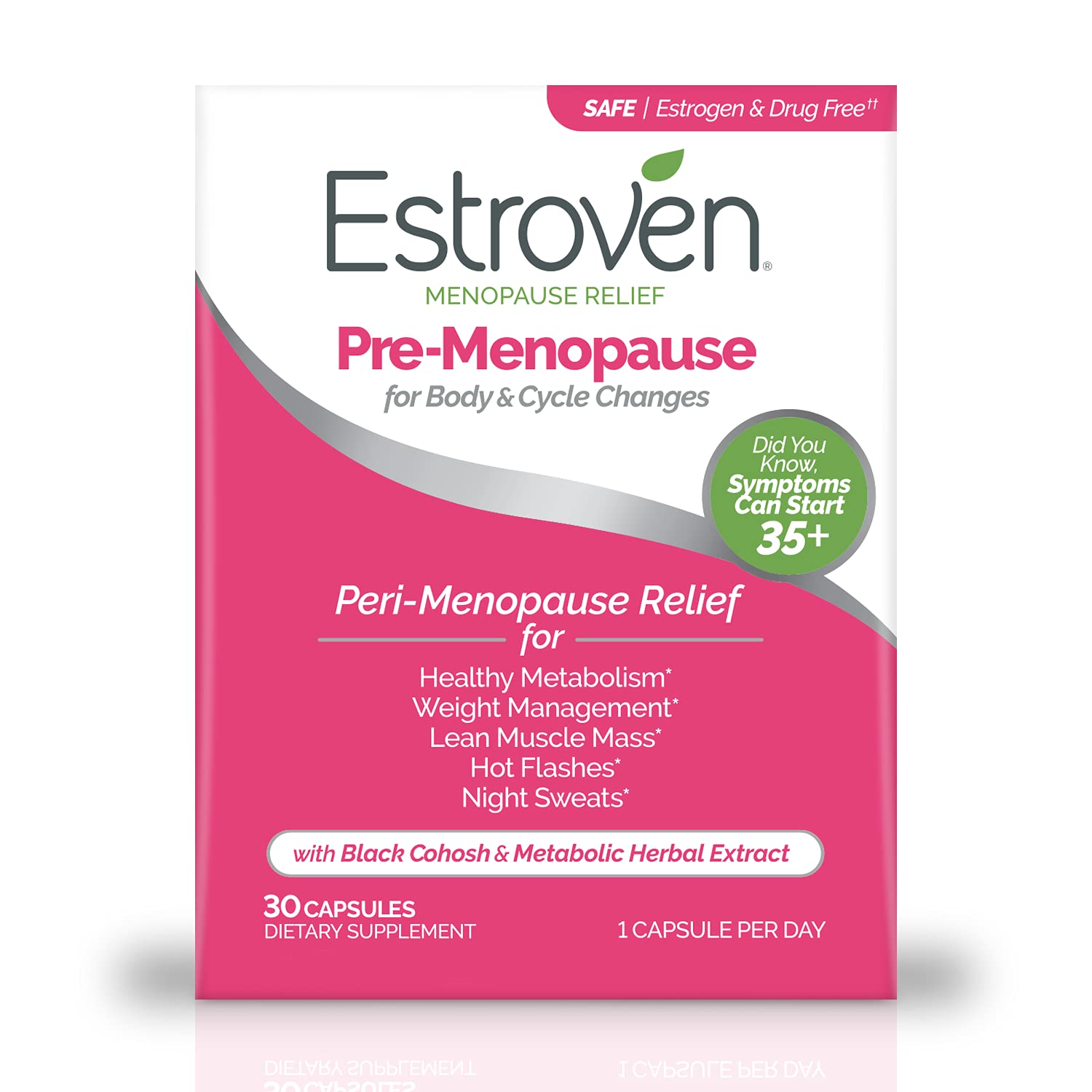 Estroven Pre-Menopause Relief, 30 Ct., Clinically Proven Ingredients, Provides Menopause EstrovenAu supplements