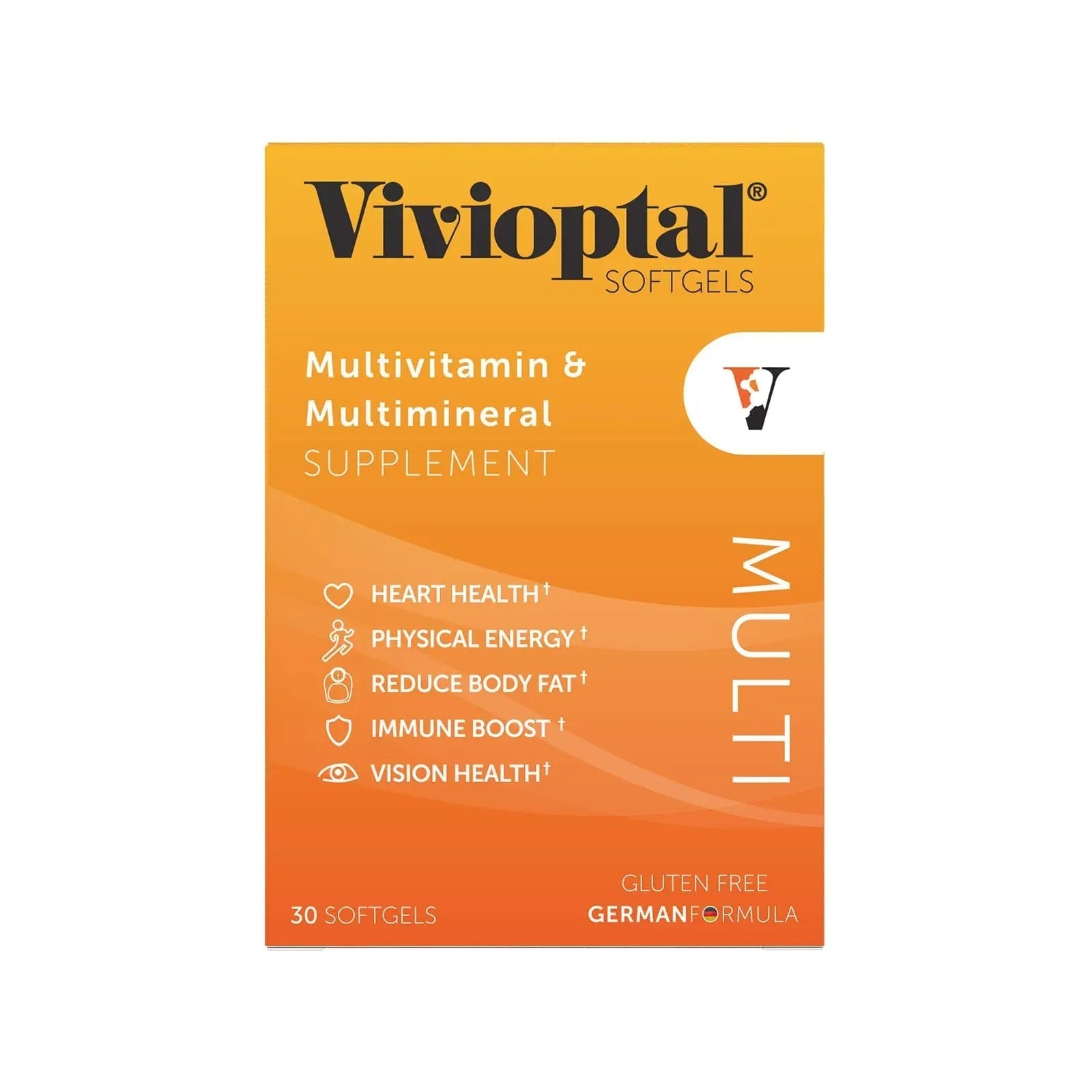Vivioptal Multi 30 Softgels, Multivitamin & Multimineral, Gluten Free, German Formula Vivioptal VitaminsAu supplements