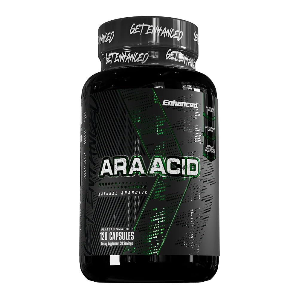 Enhanced Labs - Arachidonic Acid Supplement - Muscle and Strength Supplement for Increased Muscle Mass & Improved Recovery for Men & Women - One Capsule Contains 350mg Arachidonic Acid (120 Capsules) EnhancedAu supplements