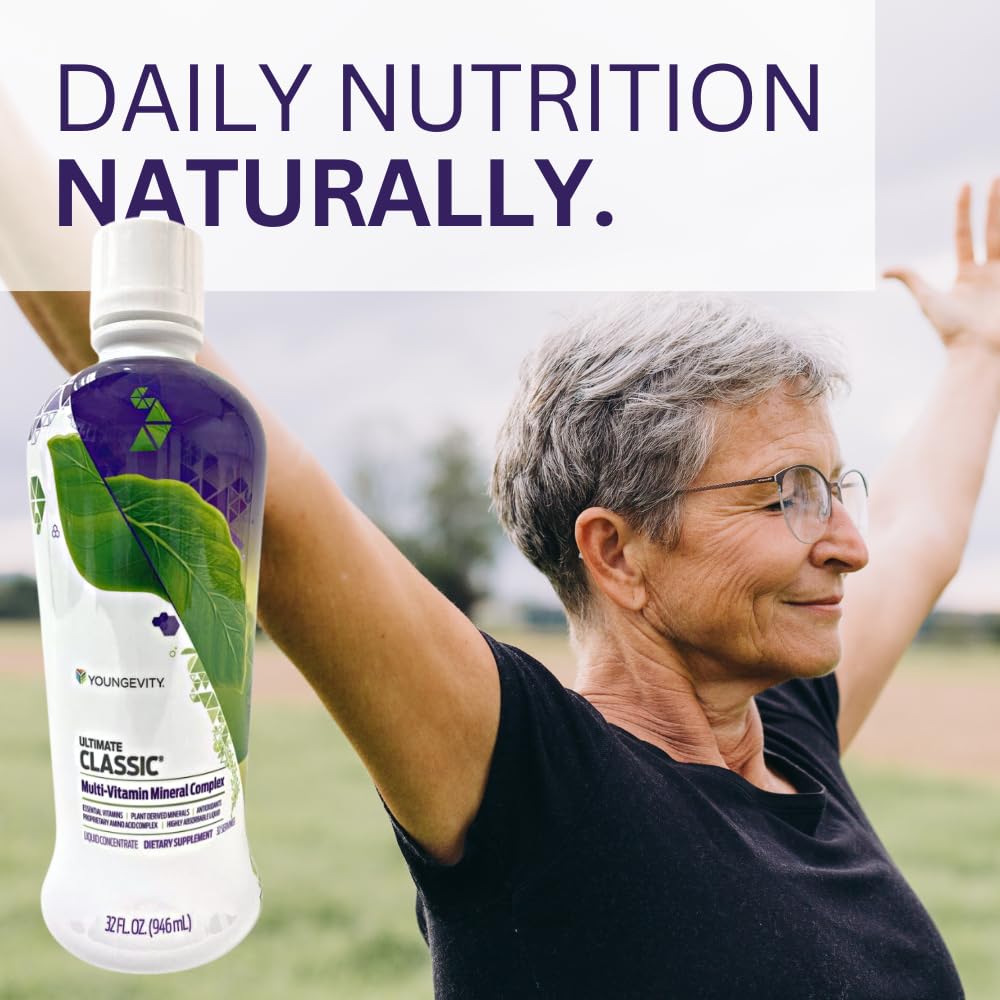 Youngevity Ultimate Classic® - Mega Multi-Vitamin & Mineral Complex - 16 Vitamins, 70+ Minerals, 12+ Amino Acids, Grape Seed, CoQ10, and More - Highly Absorbable Liquid (32 Fl Oz - Pack of 1) YoungevityAu supplements